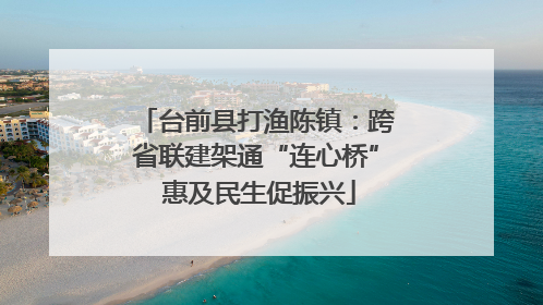 台前县打渔陈镇：跨省联建架通“连心桥” 惠及民生促振兴