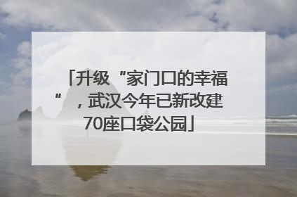 升级“家门口的幸福”，武汉今年已新改建70座口袋公园