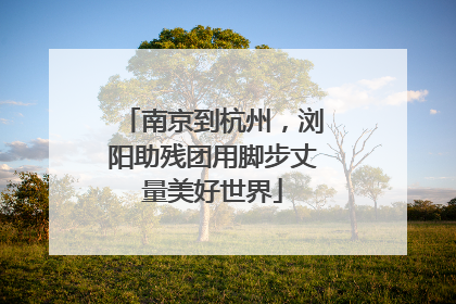 南京到杭州，浏阳助残团用脚步丈量美好世界