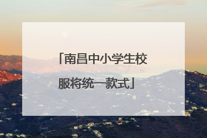 南昌中小学生校服将统一款式