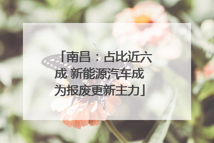 南昌：占比近六成 新能源汽车成为报废更新主力