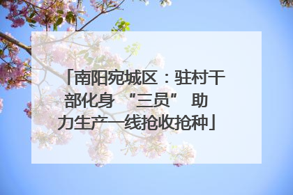 南阳宛城区：驻村干部化身 “三员” 助力生产一线抢收抢种