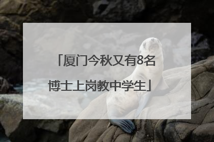 厦门今秋又有8名博士上岗教中学生