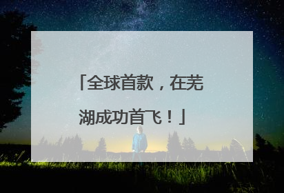 全球首款，在芜湖成功首飞！
