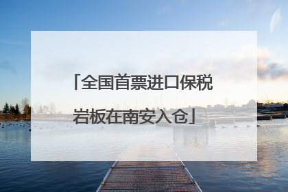 全国首票进口保税岩板在南安入仓
