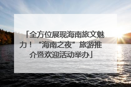全方位展现海南旅文魅力！“海南之夜”旅游推介暨欢迎活动举办