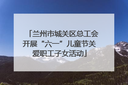 兰州市城关区总工会开展“六一”儿童节关爱职工子女活动
