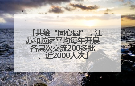 共绘“同心圆”，江苏和拉萨平均每年开展各层次交流200多批、近2000人次