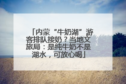 内蒙“牛奶湖”游客排队接奶？当地文旅局：是纯牛奶不是湖水，可放心喝