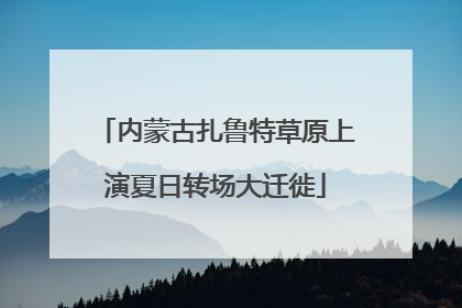 内蒙古扎鲁特草原上演夏日转场大迁徙