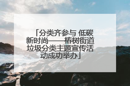 分类齐参与 低碳新时尚——椿树街道垃圾分类主题宣传活动成功举办