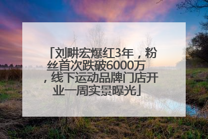 刘畊宏爆红3年，粉丝首次跌破6000万，线下运动品牌门店开业一周实景曝光