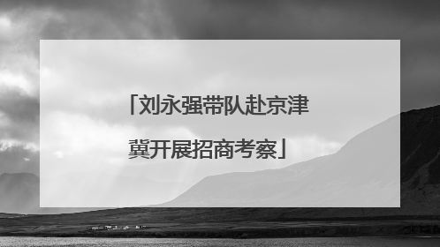 刘永强带队赴京津冀开展招商考察