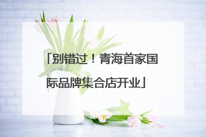 别错过！青海首家国际品牌集合店开业
