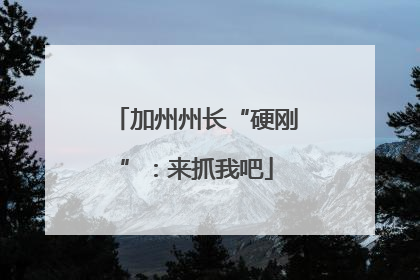 加州州长“硬刚”：来抓我吧