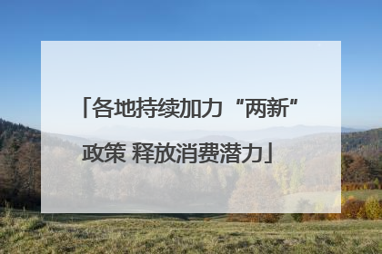 各地持续加力“两新”政策 释放消费潜力