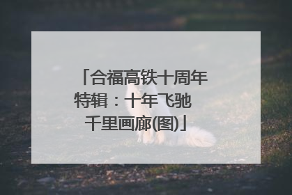 合福高铁十周年特辑：十年飞驰 千里画廊(图)