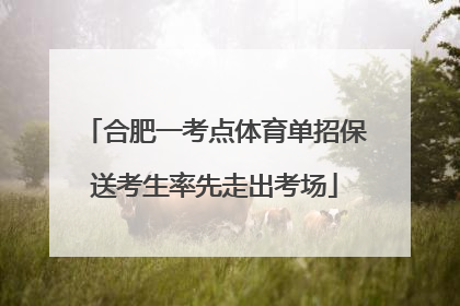 合肥一考点体育单招保送考生率先走出考场