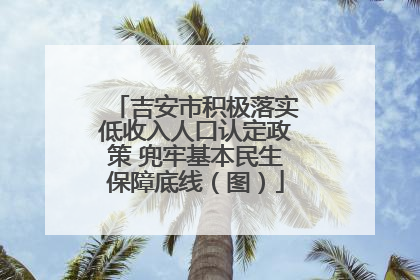 吉安市积极落实低收入人口认定政策 兜牢基本民生保障底线（图）