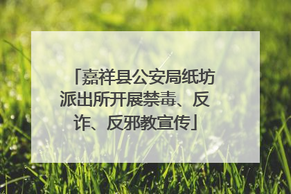 嘉祥县公安局纸坊派出所开展禁毒、反诈、反邪教宣传