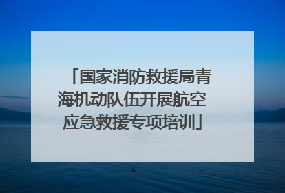 国家消防救援局青海机动队伍开展航空应急救援专项培训