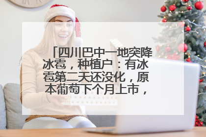 四川巴中一地突降冰雹，种植户：有冰雹第二天还没化，原本葡萄下个月上市，现在全被打落