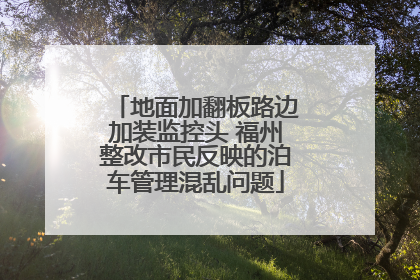 地面加翻板路边加装监控头 福州整改市民反映的泊车管理混乱问题