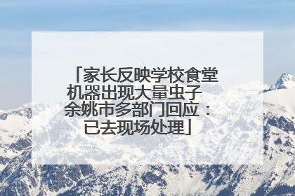 家长反映学校食堂机器出现大量虫子 余姚市多部门回应：已去现场处理