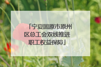 宁夏固原市原州区总工会双线推进职工权益保障
