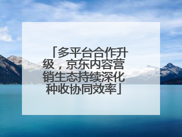 多平台合作升级，京东内容营销生态持续深化种收协同效率