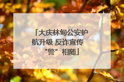 大庆林甸公安护航升级 反诈宣传“警”相随