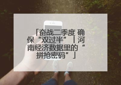 奋战二季度 确保“双过半”丨河南经济数据里的“拼抢密码”