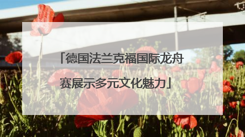 德国法兰克福国际龙舟赛展示多元文化魅力