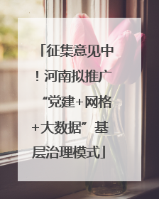 征集意见中！河南拟推广“党建+网格+大数据”基层治理模式