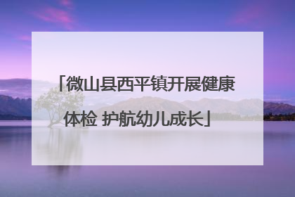 微山县西平镇开展健康体检 护航幼儿成长