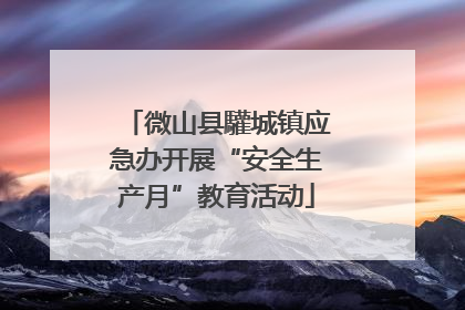 微山县驩城镇应急办开展“安全生产月”教育活动