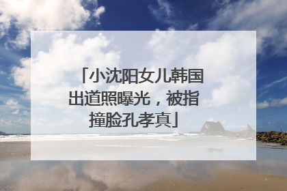 小沈阳女儿韩国出道照曝光，被指撞脸孔孝真