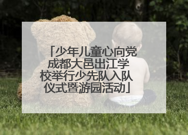 少年儿童心向党 成都大邑出江学校举行少先队入队仪式暨游园活动