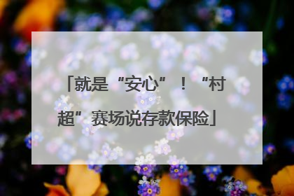 就是“安心”！“村超”赛场说存款保险