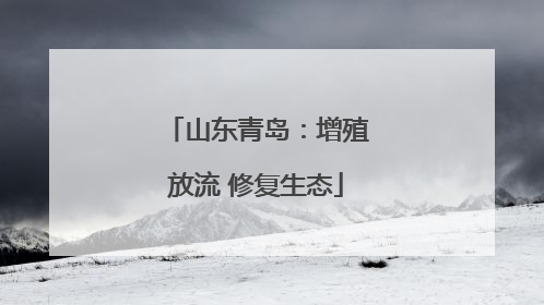 山东青岛：增殖放流 修复生态