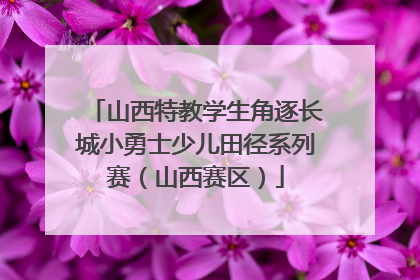 山西特教学生角逐长城小勇士少儿田径系列赛（山西赛区）