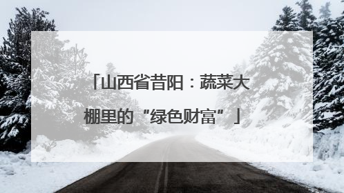 山西省昔阳：蔬菜大棚里的“绿色财富”