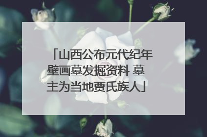 山西公布元代纪年壁画墓发掘资料 墓主为当地贾氏族人