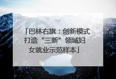 巴林右旗：创新模式 打造“三新”领域妇女就业示范样本