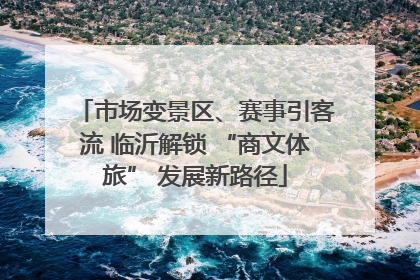 市场变景区、赛事引客流 临沂解锁 “商文体旅” 发展新路径