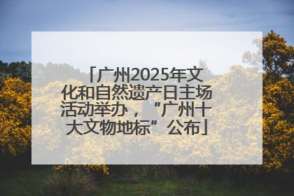 广州2025年文化和自然遗产日主场活动举办，“广州十大文物地标”公布