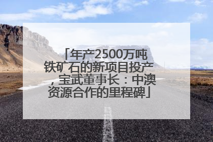 年产2500万吨铁矿石的新项目投产，宝武董事长：中澳资源合作的里程碑