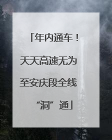 年内通车！天天高速无为至安庆段全线“洞”通