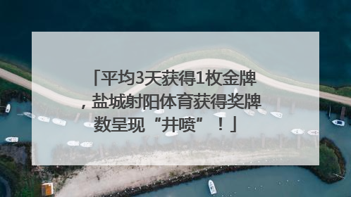 平均3天获得1枚金牌，盐城射阳体育获得奖牌数呈现“井喷”！