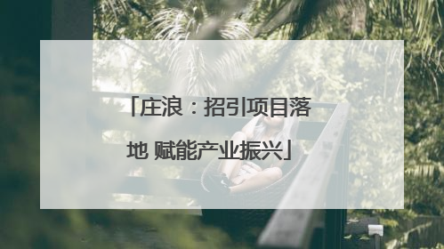 庄浪：招引项目落地 赋能产业振兴
